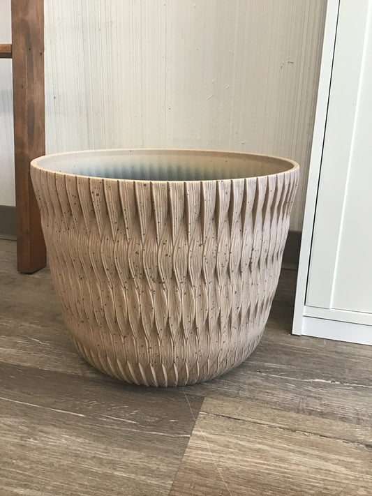 Large Textured Plastic Planter