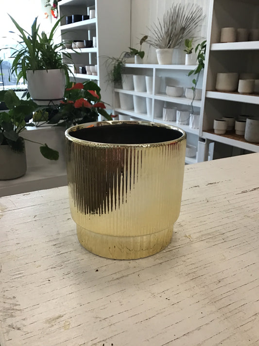 Gold Ribbed Ceramic